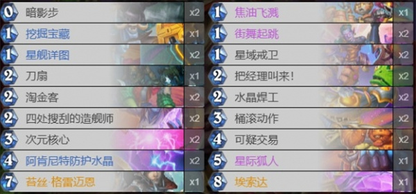 《炉石传说》星舰苔丝贼卡组代码详细内容介绍