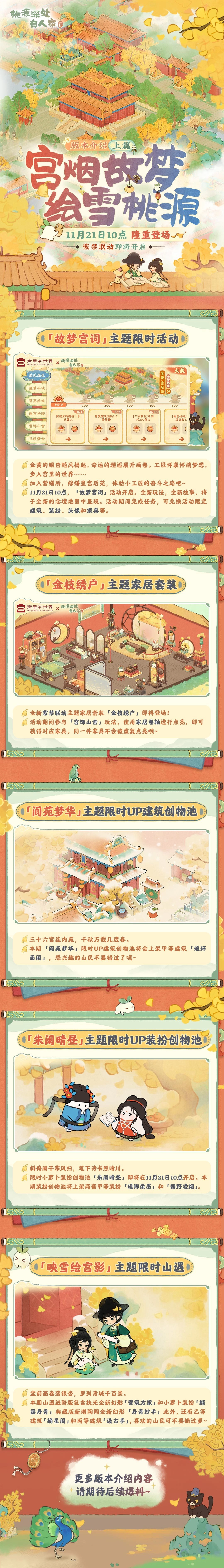 《桃源深处有人家》宫里的世界联动玩法攻略介绍